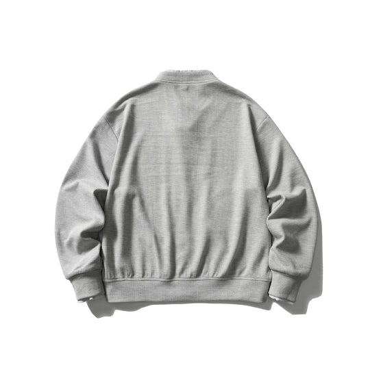 Unisex Kurz geschnittene Boxy‑Blousonjacke mit Waffelstruktur, Stehkragen und kontrastpaspel Shop Nory