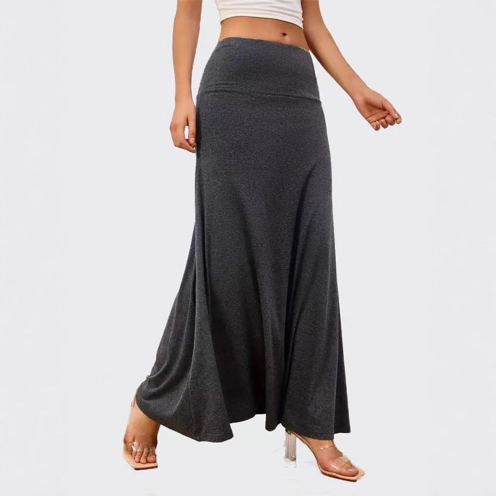 Damen Maxi-Rock aus weichem Stretch-Material mit hohem Taillenbund