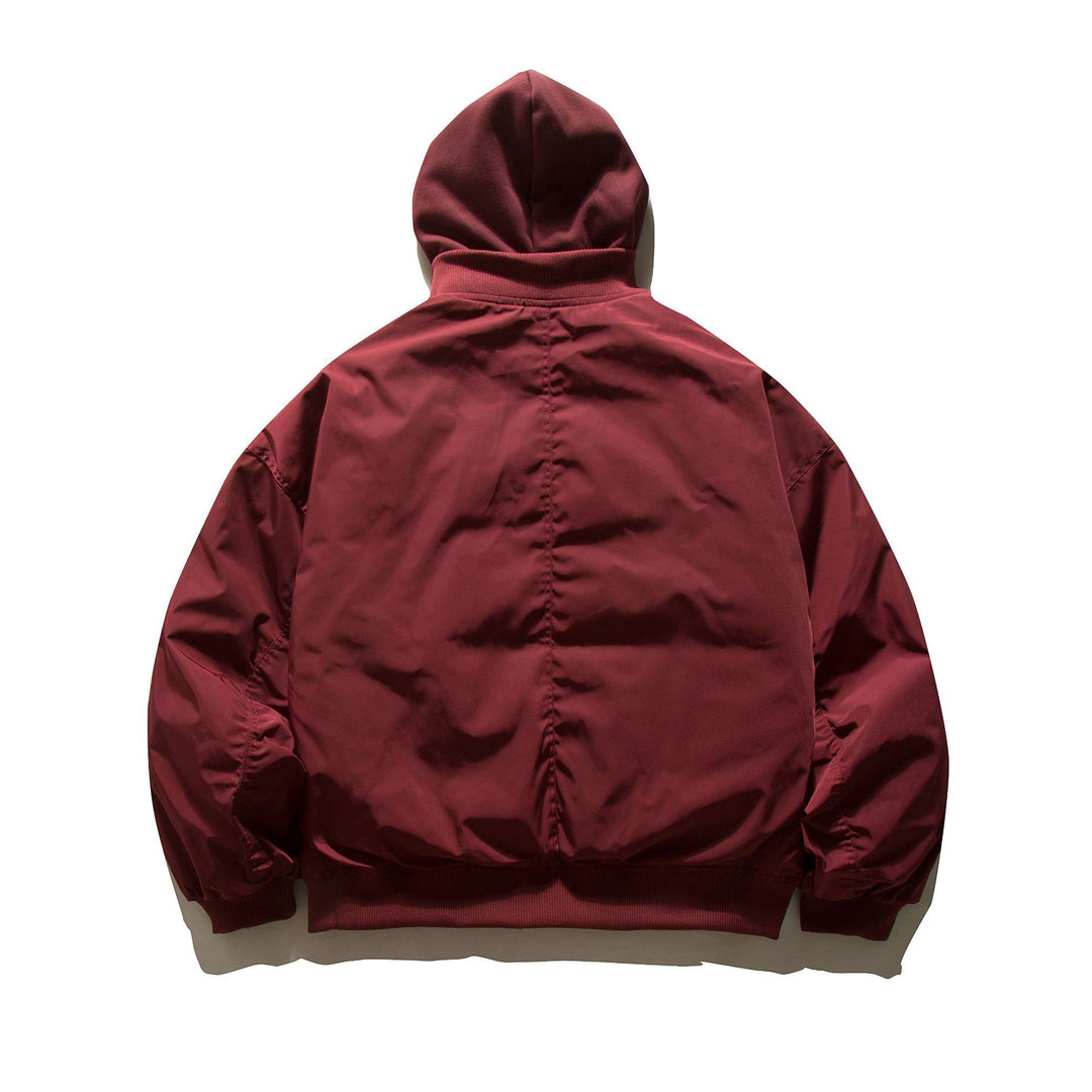 Herren Kapuzen-Bomberjacke im Pilotenstil mit Nylonaußenmaterial und Raglanärmeln Shop Nory