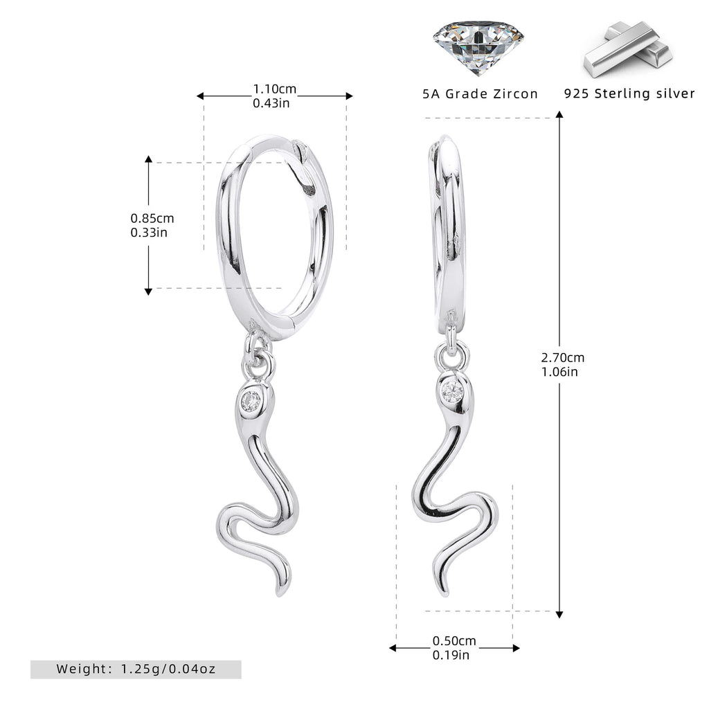 Damen Ohrhänger mit elegantem Schlangen-Design Shop Nory