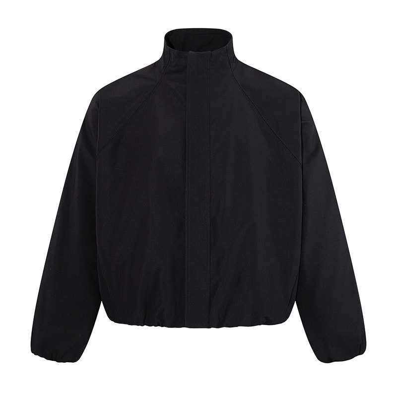 Damen Kurz geschnittene Stehkragen‑Blousonjacke mit elastischem Saum und verdecktem Reißverschluss Shop Nory