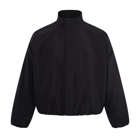 Damen Kurz geschnittene Stehkragen‑Blousonjacke mit elastischem Saum und verdecktem Reißverschluss Shop Nory