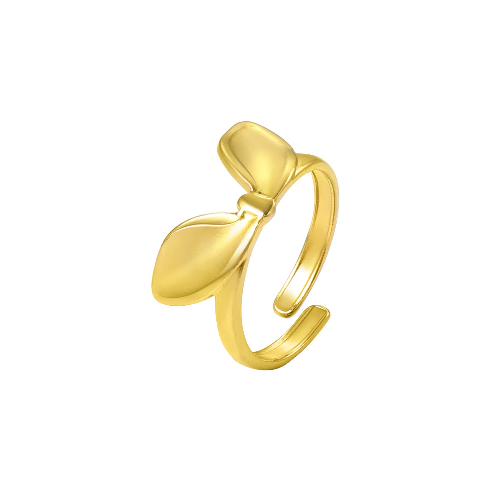 Damen Offener Ring mit kunstvollem Blattdesign Shop Nory