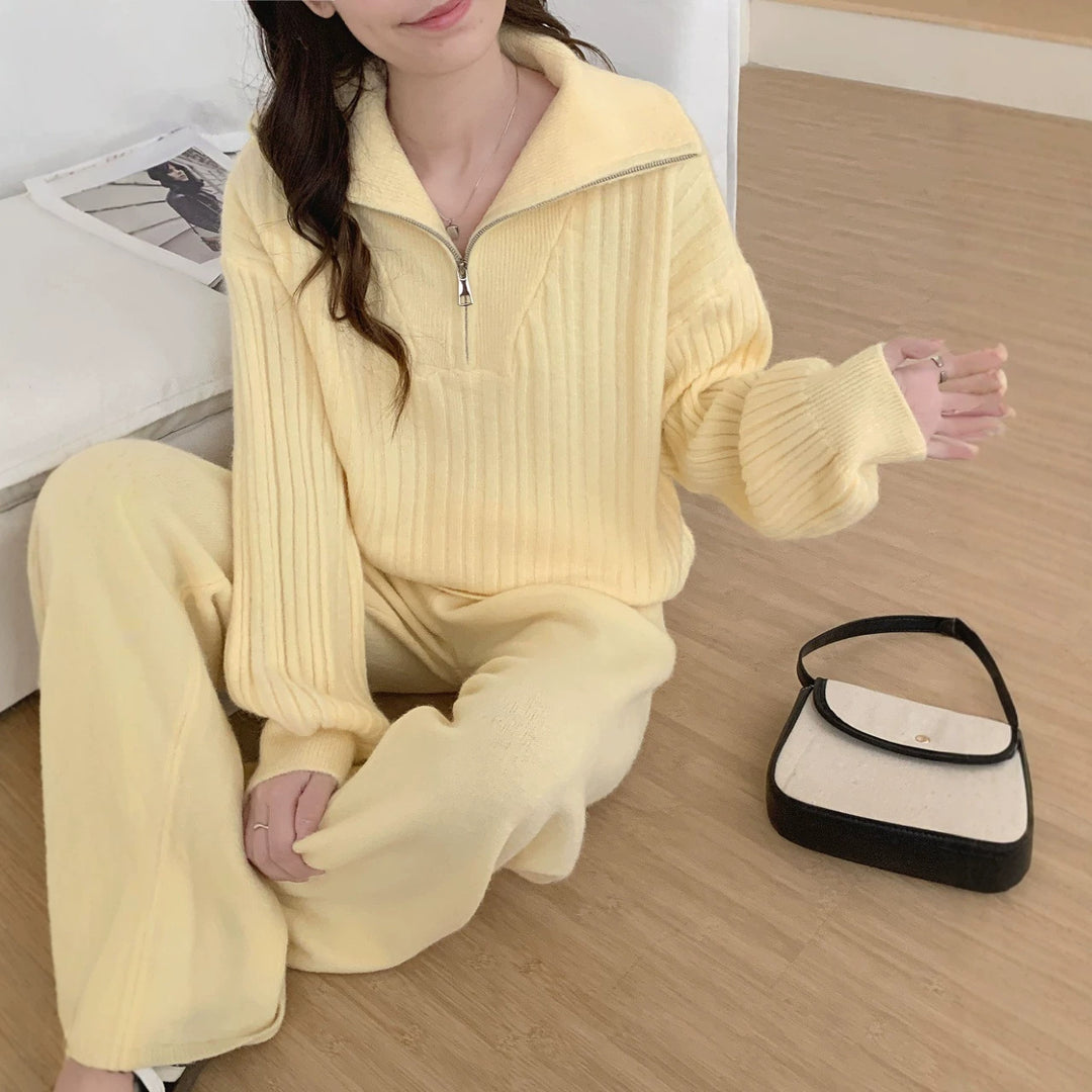 Damen Modischer Pullover mit Reißverschluss Shop Nory