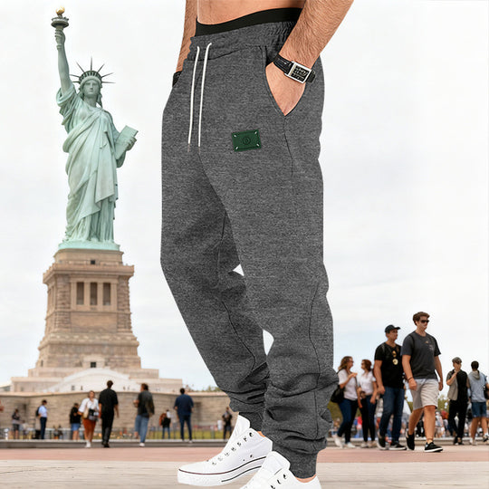 Herren Slim-Fit Sweat-Jogger mit elastischem Bund, Tunnelzug und gerippten Bündchen Shop Nory