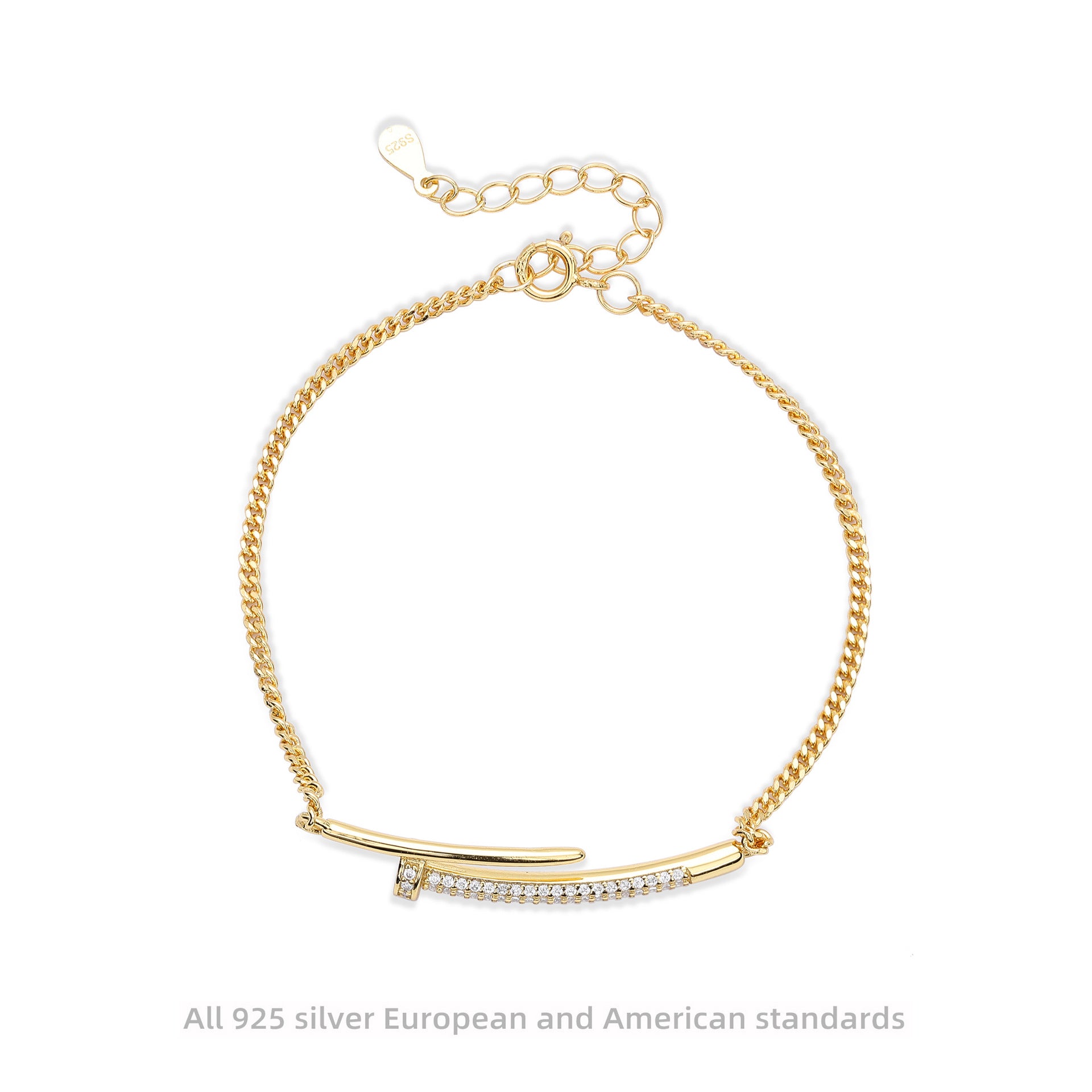 Damen Armband aus hochwertigem 925 Sterling Silber mit funkelnden Zirkon-Akzenten Shop Nory