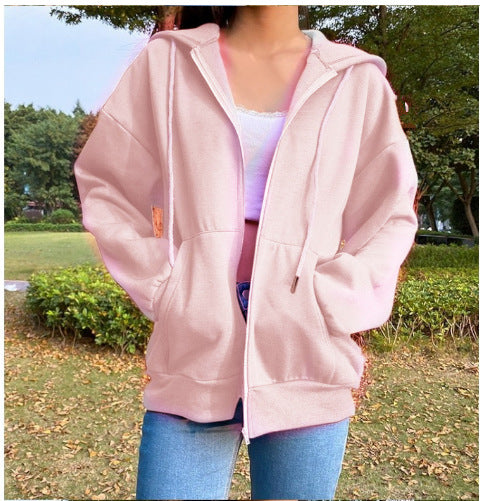 Damen bequeme Kapuzenjacke mit praktischen Taschen und lässigem Schnitt