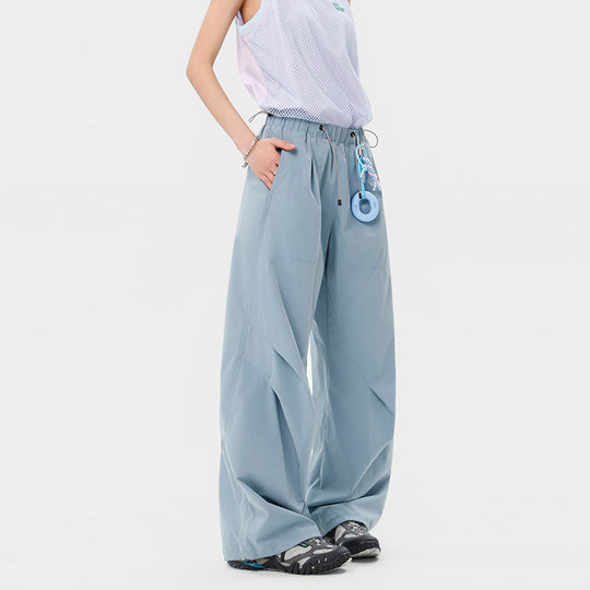 Damen weite technische Cargohose mit Kordelzugbund Shop Nory