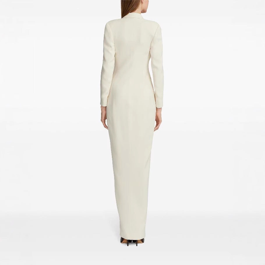 Damen Lange Smokingsakko-Kleid mit tailliertem Schnitt und Beinschlitz Shop Nory