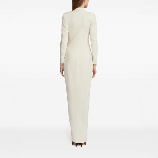 Damen Lange Smokingsakko-Kleid mit tailliertem Schnitt und Beinschlitz Shop Nory