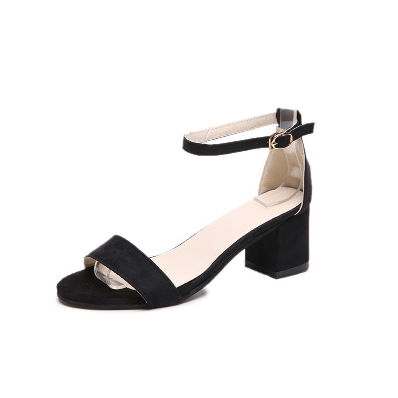 Damen Sandalen mit verstellbarem Riemen und komfortablem Blockabsatz