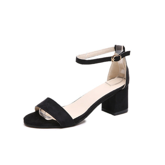 Damen Sandalen mit verstellbarem Riemen und komfortablem Blockabsatz
