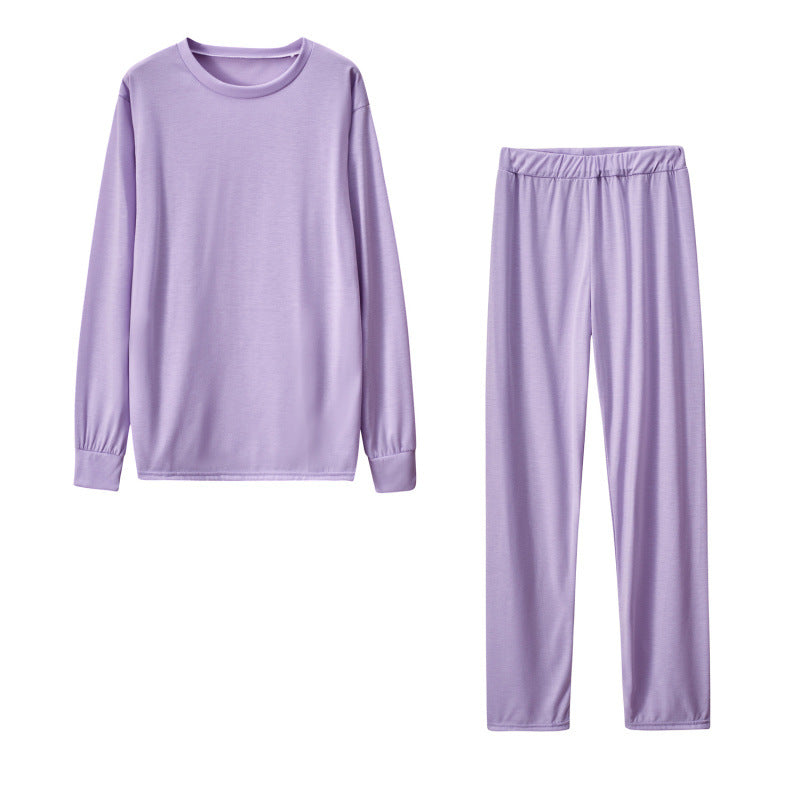 Damen Langarm Schlafanzug Set mit elastischen Hosen