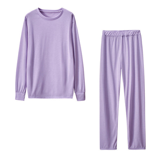 Damen Langarm Schlafanzug Set mit elastischen Hosen