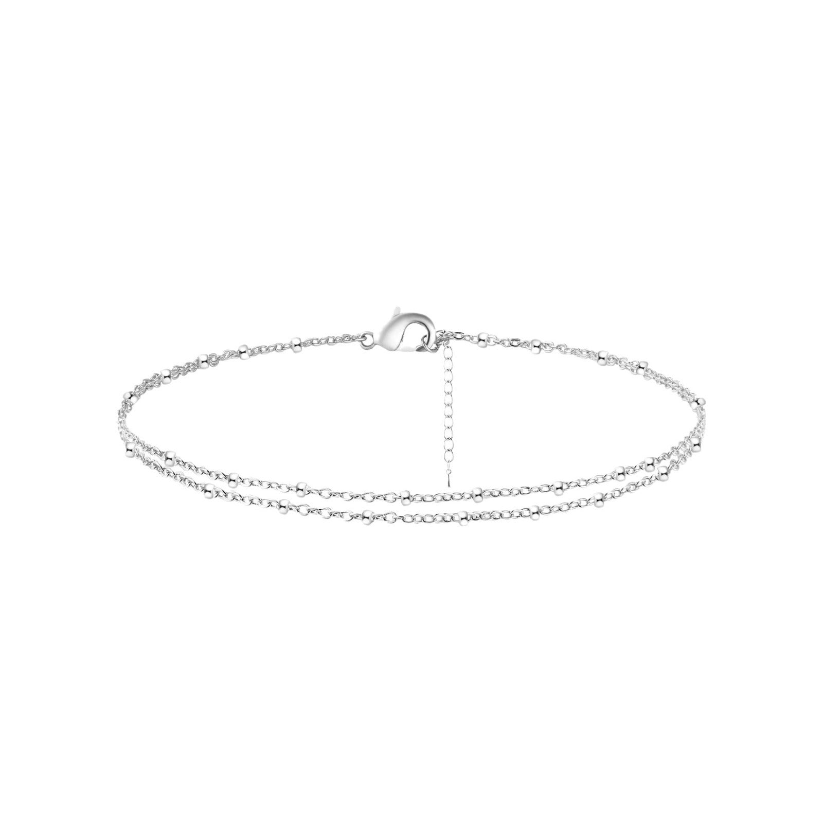 Damen Fußkettchen mit eleganter Gliederstruktur und feinen Kristallakzenten Shop Nory