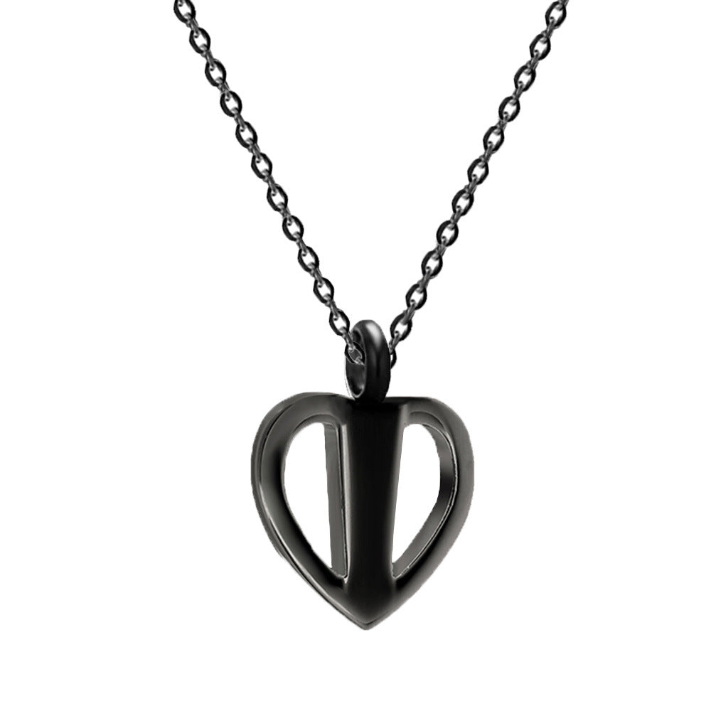 Damen moderne Herzanhänger mit feiner Kette Shop Nory