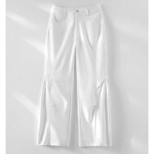 Damen Weite High‑Waist-Hose mit eingesetztem Beinschlitz und markanten Eingrifftaschen Shop Nory