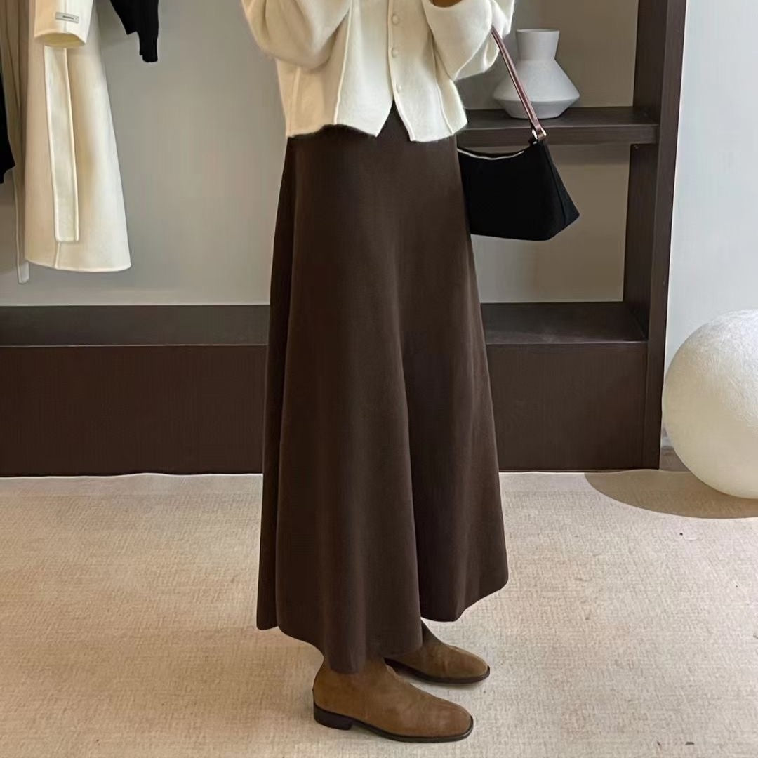 Damen Eleganter Maxirock mit fließendem Schnitt Shop Nory