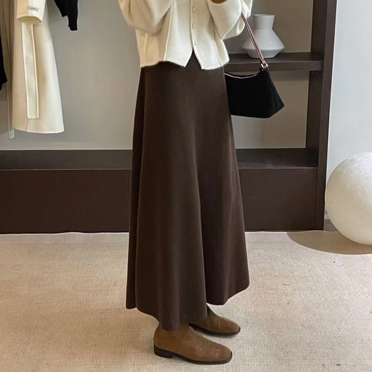 Damen Eleganter Maxirock mit fließendem Schnitt Shop Nory