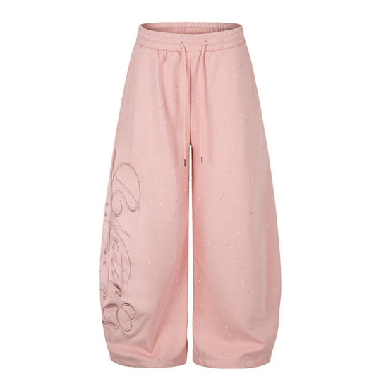 Damen Extraweite Palazzo-Sweathose mit Komfortbund und Glitzer-Detail Shop Nory