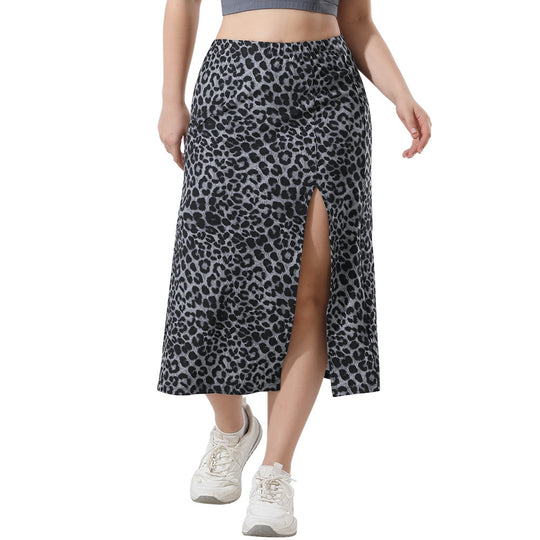 Damen Midirock mit hohem Elastikbund, seitlichem Schlitz und figurumspielender A‑Linie Shopy Nory