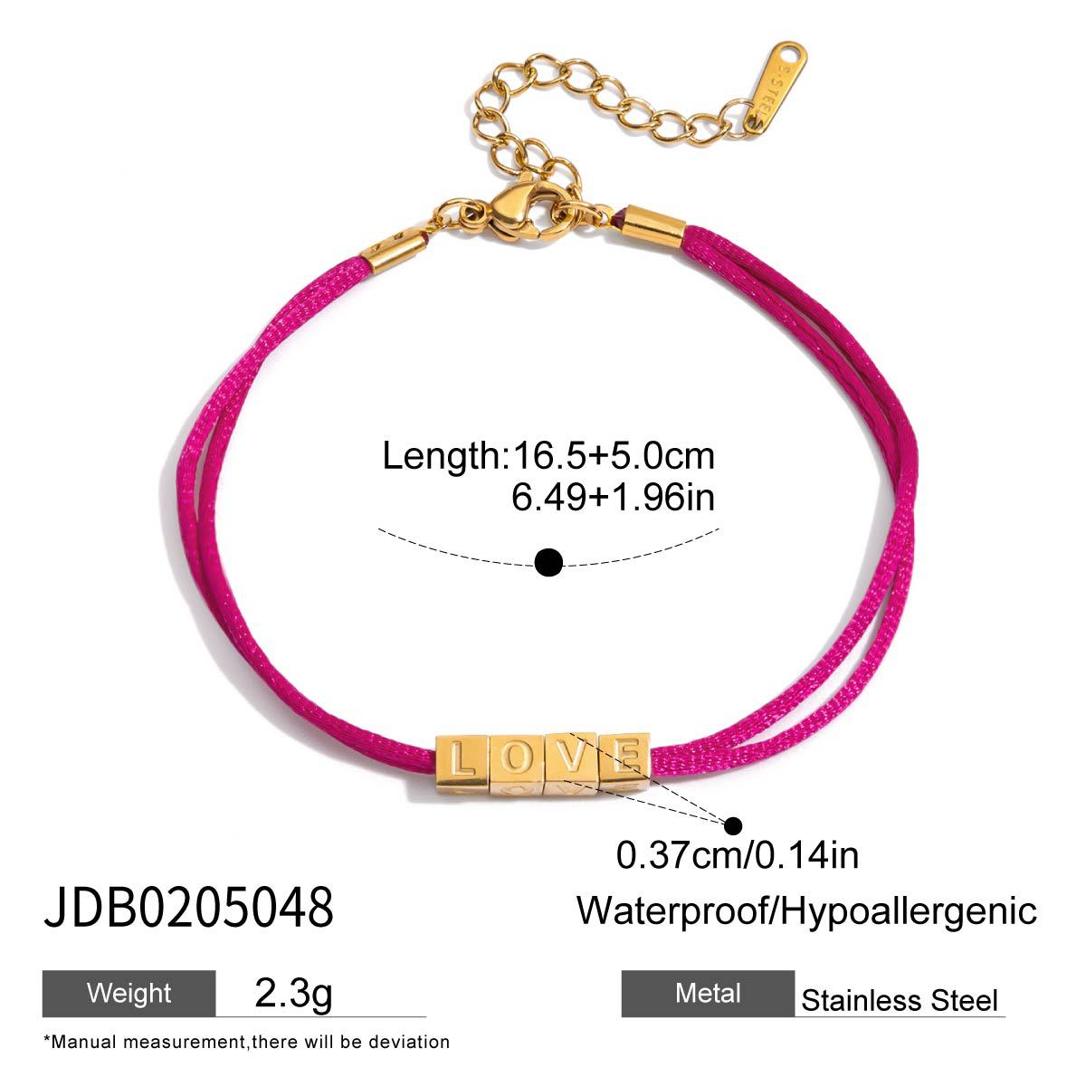 Damen Armband mit personalisiertem „HAPPY“-Schriftzug aus hypoallergenem Edelstahl Shop Nory