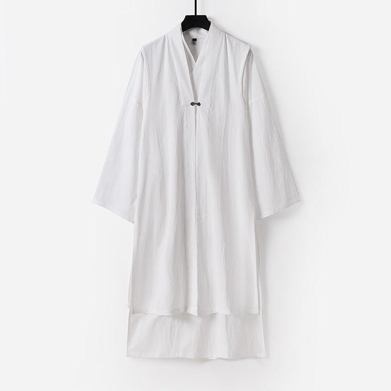 Unisex Langer Oversize-Kimono‑Mantel mit dezentem Knebelverschluss und weiter Silhouette Shop Nory