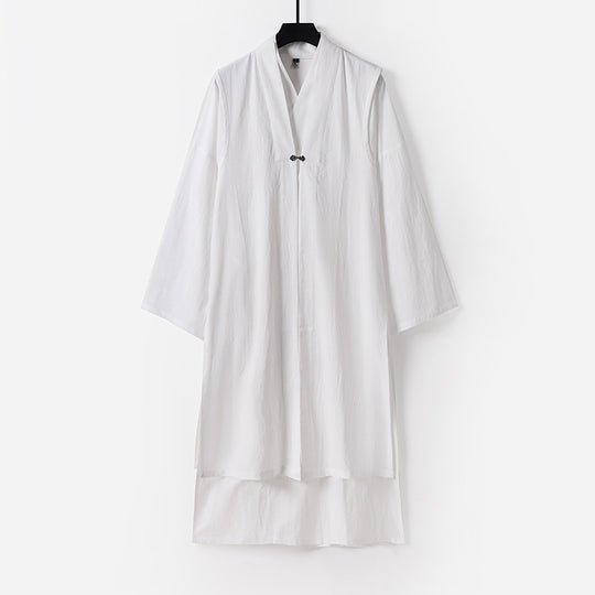 Unisex Langer Oversize-Kimono‑Mantel mit dezentem Knebelverschluss und weiter Silhouette Shop Nory