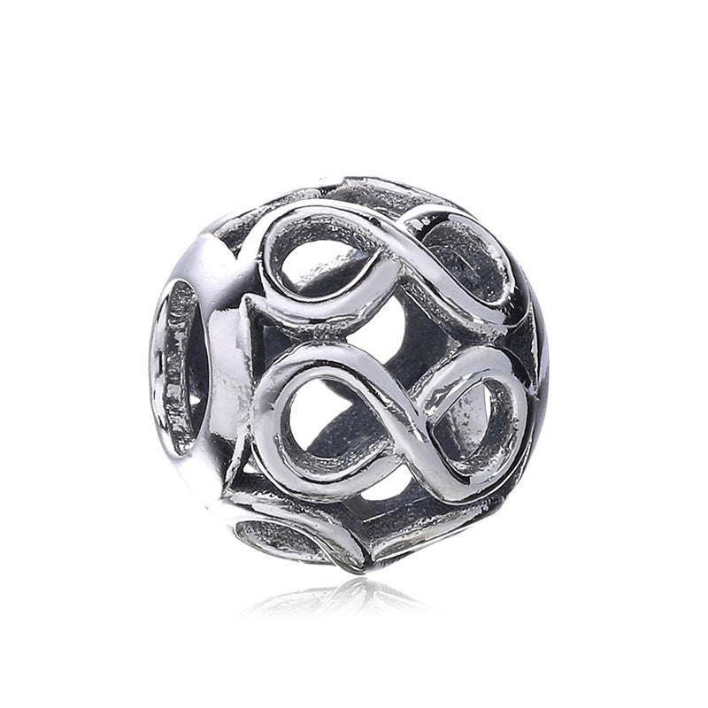 Facettierter Kristall-Charme Perlenanhänger Für Charm-Armband mit Zirkonia-Einfassung