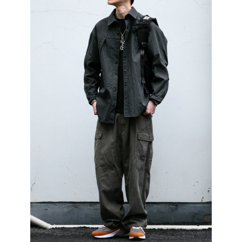 Herren Technisches Field-Overshirt im Utility-Look mit Druckknopfleiste und kastiger Passform Shop Nory