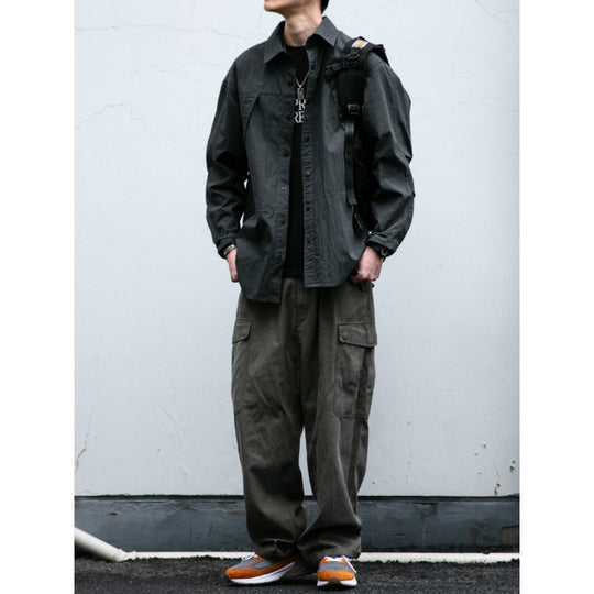 Herren Technisches Field-Overshirt im Utility-Look mit Druckknopfleiste und kastiger Passform Shop Nory