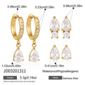 Damen Ohrhänger mit eleganten Tropfen-Design und funkelnden Zirkonia Shop Nory