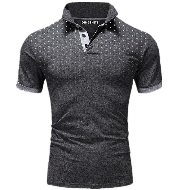 Herren Poloshirt mit modernen Punktdesign und atmungsaktiven Eigenschaften