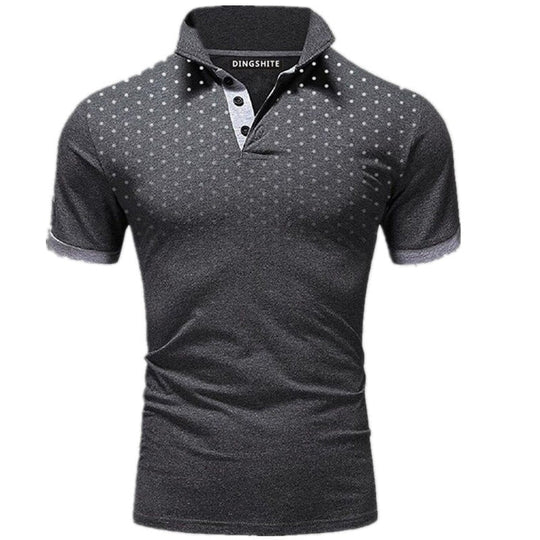 Herren Poloshirt mit modernen Punktdesign und atmungsaktiven Eigenschaften