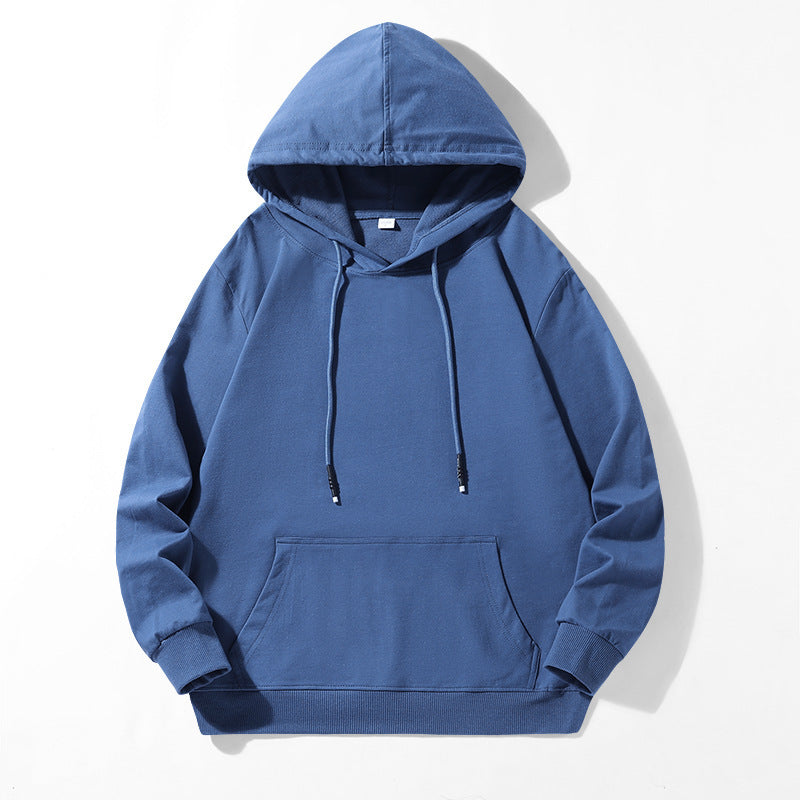 Unisex Locker geschnittener Kapuzenpullover aus Baumwollmix mit Kängurutasche und Kordelzug Shop Nory