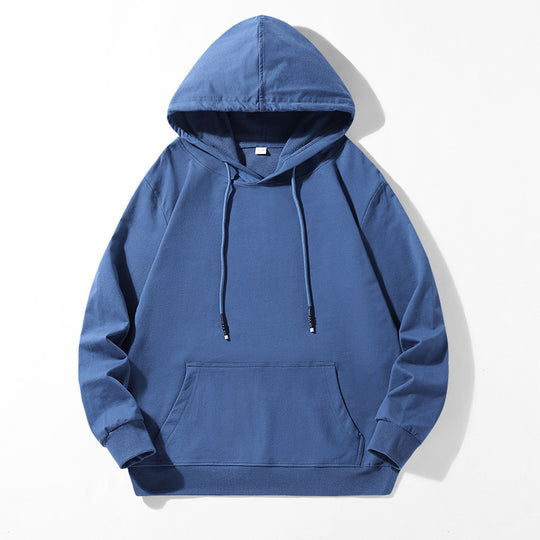 Unisex Locker geschnittener Kapuzenpullover aus Baumwollmix mit Kängurutasche und Kordelzug Shop Nory