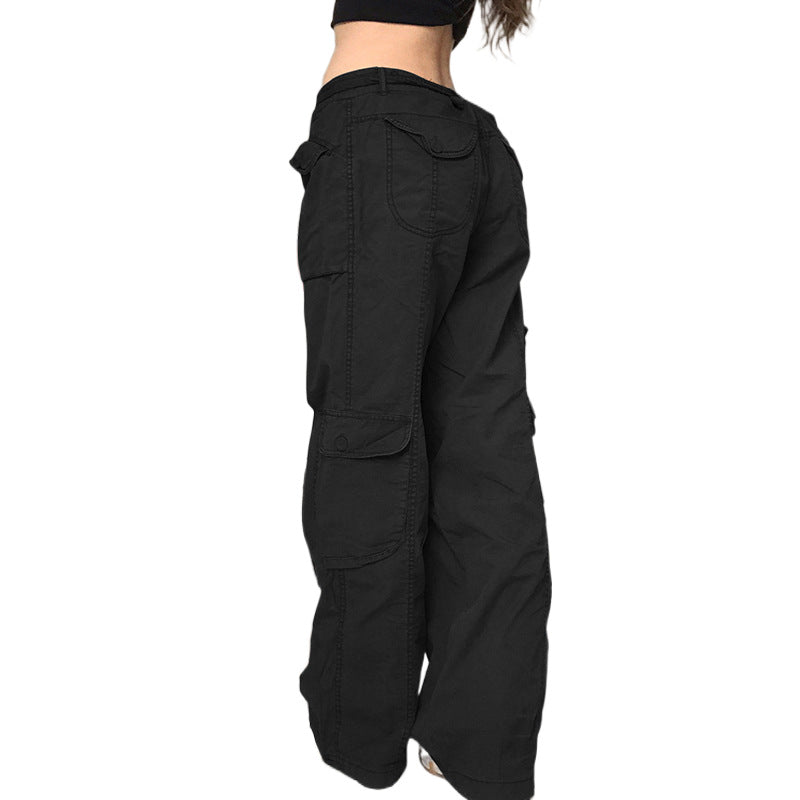 Damen Cargo-Hose mit seitlichen Taschen und verstellbarem Bund