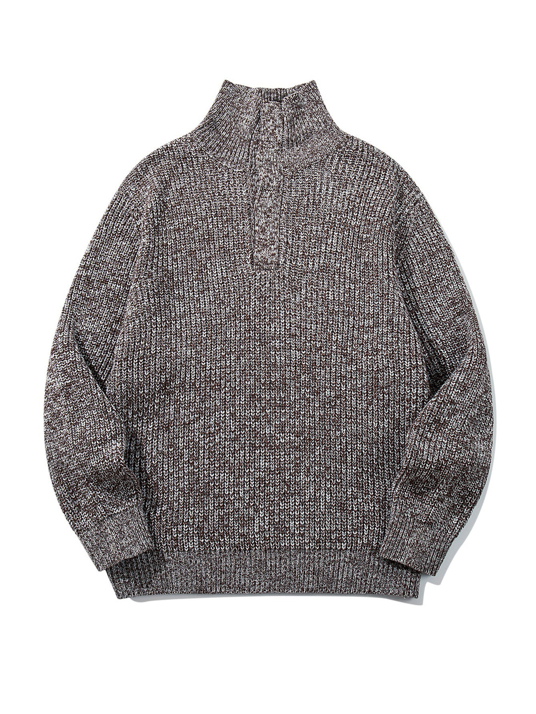 Unisex Grobgestrickter Rollkragenpullover mit halber Knopfleiste Shop Nory