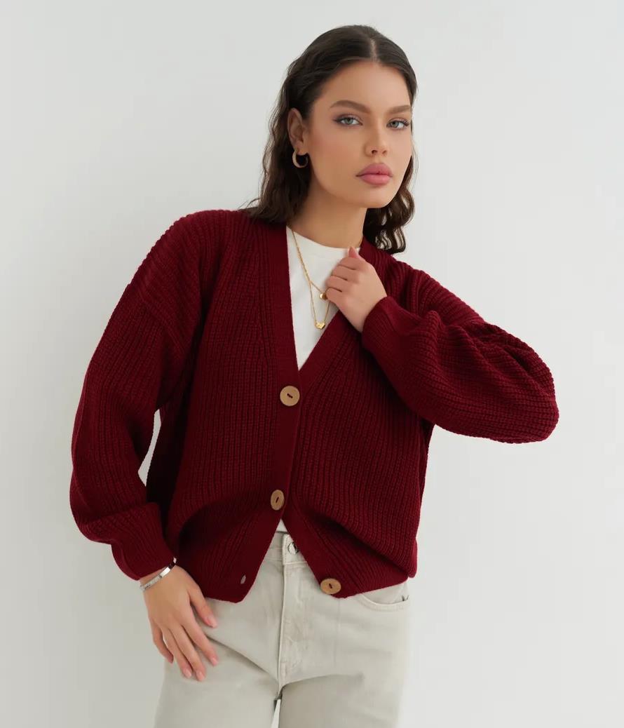Damen lässiger Strickcardigan