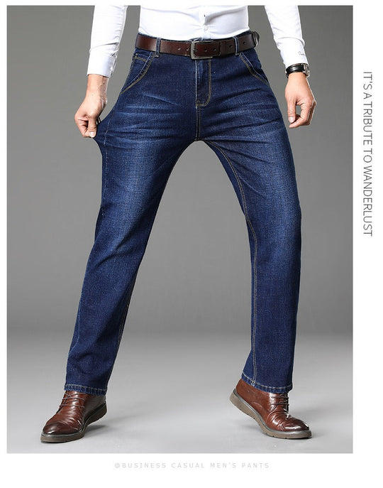 Herren klassische Jeans im lässigen Business-Stil mit besonders bequemer Passform