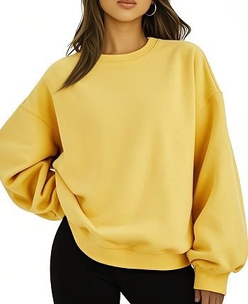 Damen Oversized Sweatshirt mit Rundhalsausschnitt, extraweichem French‑Terry und überschnittener Schulter Shop Nory
