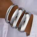 Damen Armreif-Set aus hochglänzendem Edelstahl Shop Nory