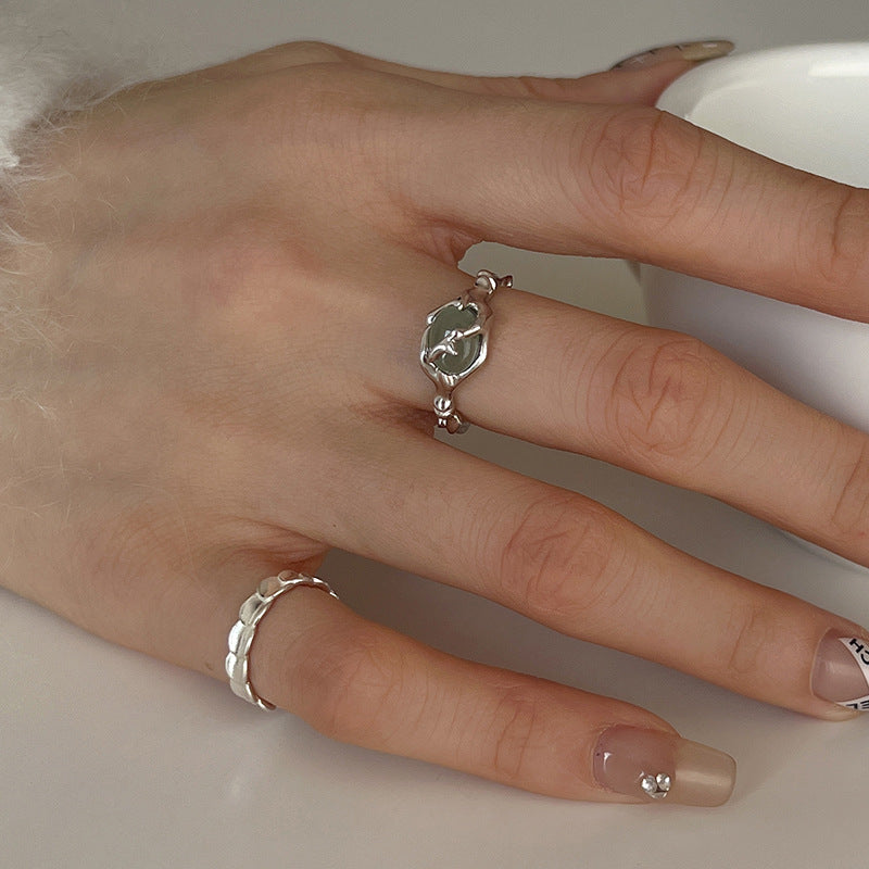 Damen Bandring mit natürlichem Halbedelstein Shop Nory
