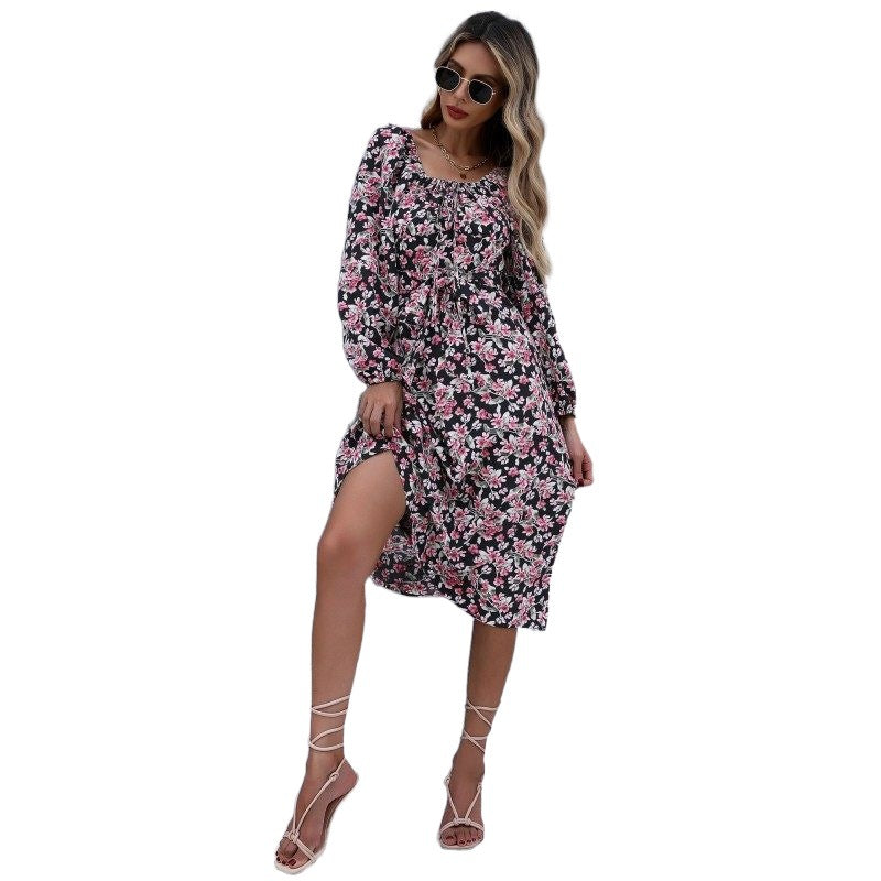 Damen Floral Maxikleid mit Rüschendetails Shop Nory