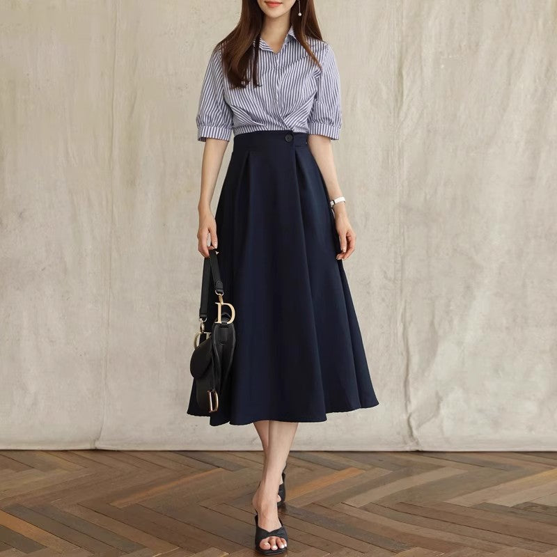 Damen Eleganter A-Linien Midi-Rock Shop Nory