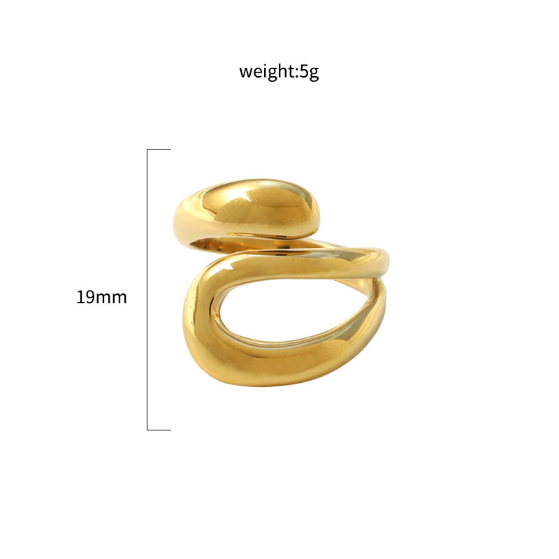 Damen stilvoller geschwungener Designring Shop Nory