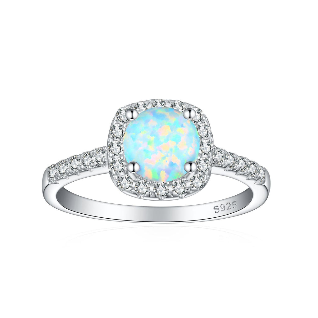Damen Ring mit funkelndem pinkem Hauptstein und eleganten Zirkonia-Details Shop Nory