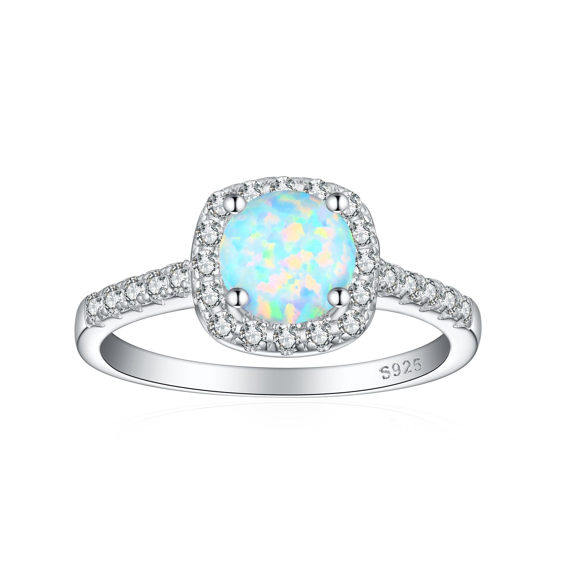 Damen Ring mit funkelndem pinkem Hauptstein und eleganten Zirkonia-Details Shop Nory
