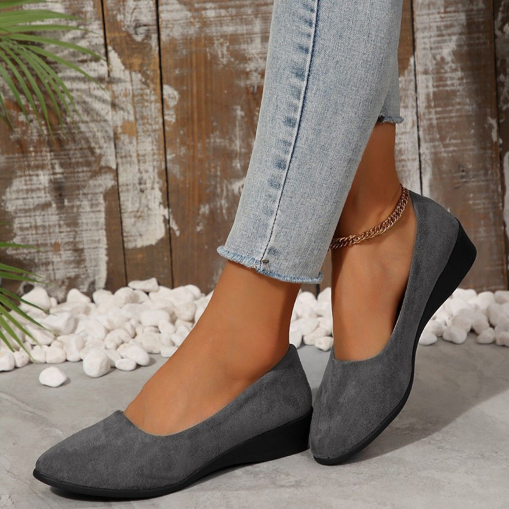 Damen Bequeme Slipper mit weichem PU-leder-Obermaterial und rutschfester Sohle