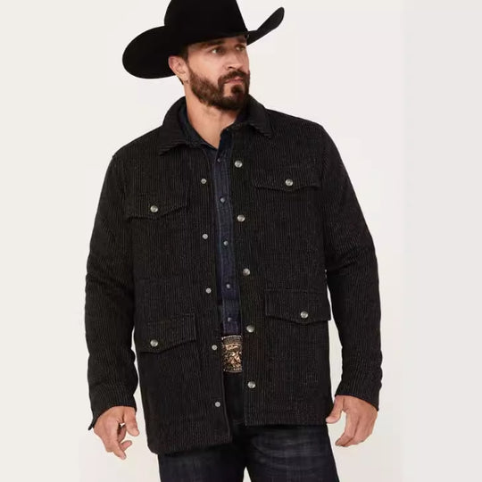 Herren Gerippte Cordjacke mit Pattentaschen und Hemdkragen Shop Nory